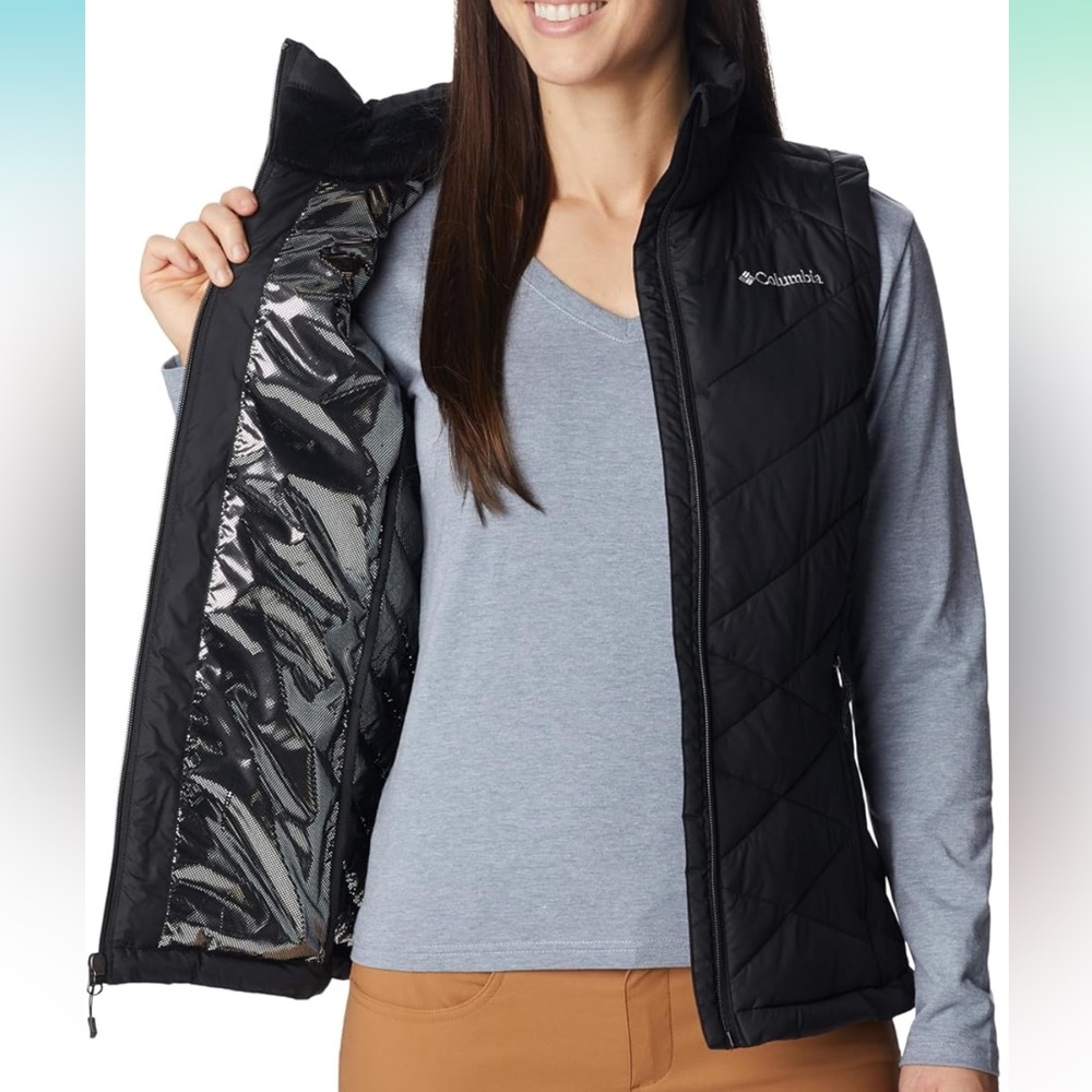 Columbia Women's Heavenly Black Puffer Vest Women Plus Size 2X - Picture 4 of 11
